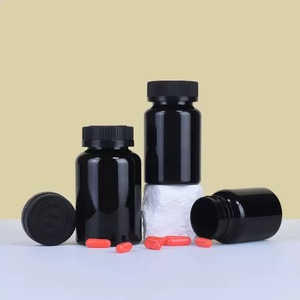 <span class=keywords><strong>Contenitore</strong></span> in Plastica PET da 80ml ~200ml, Bottiglia Nera Lucida per Pillole, <span class=keywords><strong>Contenitore</strong></span> per Medicinali, Mangime per Pesci e Granuli - Product Image 4