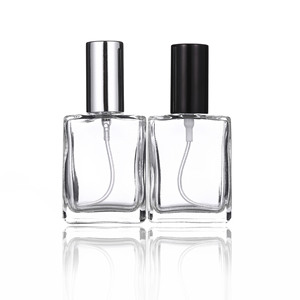 Hot Sale 15ml Glass Perfume Bottle Rectangle Gold <b>Silver</b> Black Aluminum Nozzle Empty <b>Spray</b> Bottles - Product Image 4