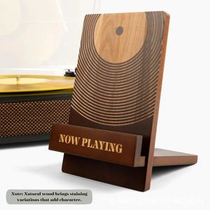 Wooden Record <b>Stand</b> Foldable Solid Wood Now Playing Display Rack For Vinyl <b>CD</b> Storage Organizer Multipurpose - Product Image 1