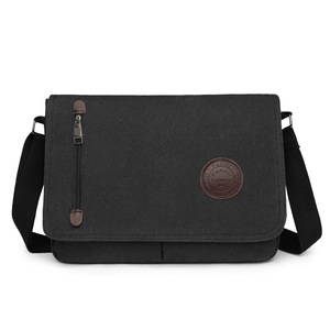 Bolso bandolera vintage de lona unisex para portátil con múltiples bolsillos, para el trabajo, viajes y la universidad. - Product Image 3