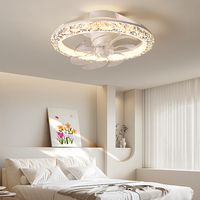 Ventilateur de plafond moderne pour la maison 360 °   Lampe LED d'intérieur à tête oscillante 50 cm (19,7 pouces) 87 W avec télécommande et rotation invisible – Éclairage moderne