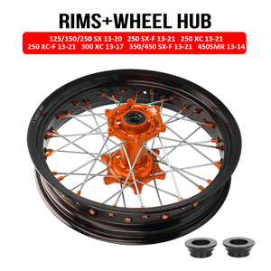 Ensemble de roues arrière de moto, jante 2.15'', moyeu en aluminium CNC, pour <span class=keywords><strong>KTM</strong></span> EXC SXF <span class=keywords><strong>125</strong></span> 250 450 7050, ensemble de roues complet, mise à niveau 2024-2026 - Product Image 4