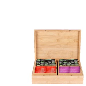 Caja de Almacenamiento de Bambú con Tapa Abatible, Organizador de Escritorio Rectangular de 45L, Caja Organizadora para Oficina - Product Image 5