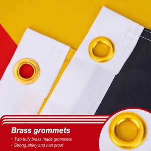 Bandera de Alemania, 3x5 pies, Doble Cara, 3 Capas, Resistente, 100% Poliéster, Anillas de Latón, 4 Hileras de Costuras, Uso Interior/Exterior - Product Image 4