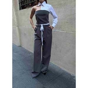 Ensemble chemise et pantalon Anthracite taille S pour femme - Product Image 1