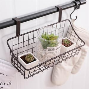 Modern Dormitory Bedside Hanging Wrought Iron Storage Basket Rack Eco-Friendly Wall-Mounted <b>Kitchen</b> & <b>Bathroom</b> Drain Basket - Product Image 1