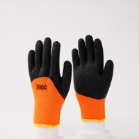 Gants de travail d'hiver en polyester 7 jauges, enduits de mousse de latex, gants de sécurité chauds pour la protection des mains industrielles