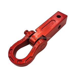 Receptor de enganche de grillete forjado de alta resistencia Receptor de 2 "y grillete de 3/4" con aislador y arandelas Recubierto de polvo para remolques - Product Image 1