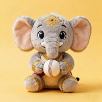 Éléphant de cricket Diwali personnalisé peluche peluche douce jouet Festival mascotte en peluche personnalisé Cricket éléphant mascotte en peluche poupée