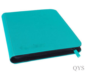 สมุดใส่การ์ดสะสม QYS 360 แบบพกพา มีซิป 9 ช่อง สำหรับเก็บการ์ด TCG - Product Image 1