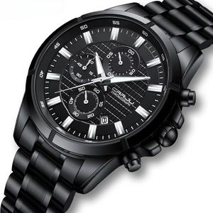 Reloj de Pulsera Cronógrafo de Acero Inoxidable para Hombre, Diseño Casual y Moderno, Multifunción, Manecillas Luminosas, Calendario, Cuarzo, OEM ODM - Product Image 2