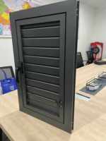 Superhouse Stores à lamelles personnalisées en aluminium avec cadre en aluminium et verre, à lamelles fixes pour maison