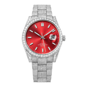 Reloj de Diamantes Moissanite con Correa de Goma, Personalizado, Mecánico, para Hombre, Movimiento Automático Miyota, Pasa la Prueba del Diamante - Product Image 5
