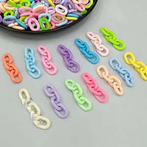 RW In Stock Wholesale 50 Colors Candy Colors Plastic Acrylic Chain For Acrylic Key Chains Bag Strap Mobile Phone Strap Lanyard