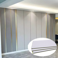 Panneau mural en PVC au design moderne pour salle de bain, étanche, à rainures et languettes, grille de plafond, ignifuge, anti-moisissure, revêtement intérieur
