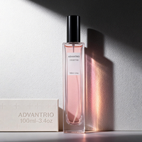 Venta Caliente de Botellas de Vidrio Cuadradas Transparentes Vacías de 100 ml para Perfume