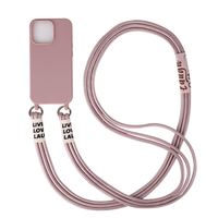 Étui de téléphone souple avec cordon bandoulière pour iPhone 13 Pro Max 14 Pro XS XR X 8 7 Plus, coque en silicone avec sangle coréenne