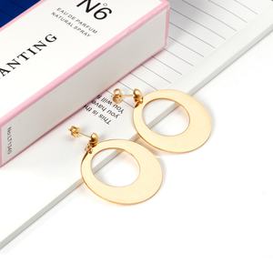 Pendientes de Aro Grandes de Acero Inoxidable para Mujer 2021, Joyería al por Mayor Chapada en Oro - Product Image 6