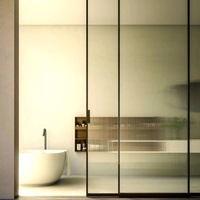 Porte en verre feuilleté pour cuisine et salle de bain, anti-explosion et anti-éclatement, insonorisée et résistante à l'humidité