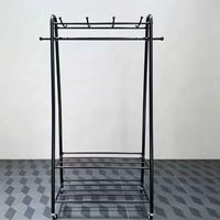 Porte-manteaux en fer noir mat, moderne, multifonction, de luxe, solution d'organisation pour la maison
