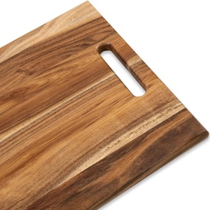 Lot de 3 planches de service rectangulaires en bois d'acacia et résine, grandes planches à découper pour la cuisine - Product Image 3
