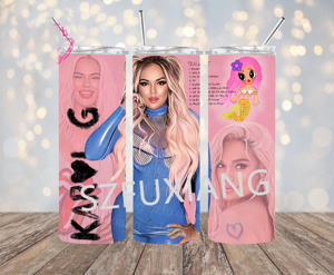 Lovely Girl Karol G <span class=keywords><strong>Manana</strong></span> Sera Bonito Bichota temporada 20oz Tapa Recta <span class=keywords><strong>de</strong></span> acero inoxidable y vaso <span class=keywords><strong>de</strong></span> paja - Product Image 6