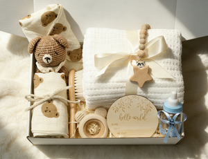 Set <span class=keywords><strong>Regalo</strong></span> Personalizzabile per Neonati Kaiyue, Confezione <span class=keywords><strong>Regalo</strong></span> per <span class=keywords><strong>Gravidanza</strong></span> e Congratulazioni con Orsetto e Coperta per Neonati - Product Image 4