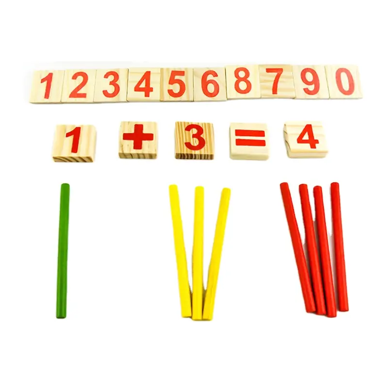 Number stick wooden number learning box arithmetic number stick kindergarten primary school math early education puzzle toy