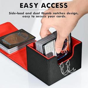   Boîte de rangement portable en cuir PU et flanelle Sidewinder pour cartes de jeu /Yugioh/TCG/Commander/Tarot – Offre Spéciale - Product Image 5