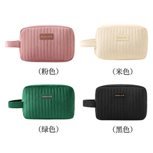 Beenlove <b>Makeup</b> Bag Pink Portable Cosmetic <b>Case</b> With Zipper For Travel And Daily Use - Product Image 2