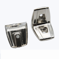 Support en L en alliage de zinc pour cabine de toilette pour connecter le panneau compact stratifié à l'école, au centre commercial, au bâtiment