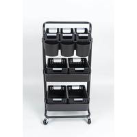 Panier de rangement à roulettes, panier de Service utilitaire à 3 niveaux, tiroir de cuisine, chariot de rangement