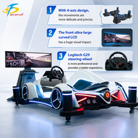 Simulateur de course 4DOF avec écran LED, vibrations sur quatre axes, inclinaison, machine de jeu de conduite 4x4, prise EU/US pour centre d'arcade
