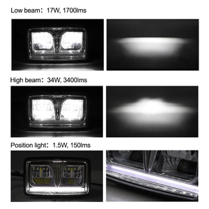 Faro Delantero de Aluminio para Tractor ECE R149 40W, Luz Alta y Baja, Luz de Estacionamiento, Color 6500K para 5070M 5080M 5090M <span class=keywords><strong>5100M</strong></span> - Product Image 4