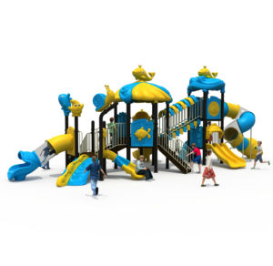 Toboggans pour enfants en plastique pour aire de jeux extérieure, pour jardins d'enfants, parcs d'attractions de parcs d'aventure, combinaisons de toboggans et balançoires - Product Image 1