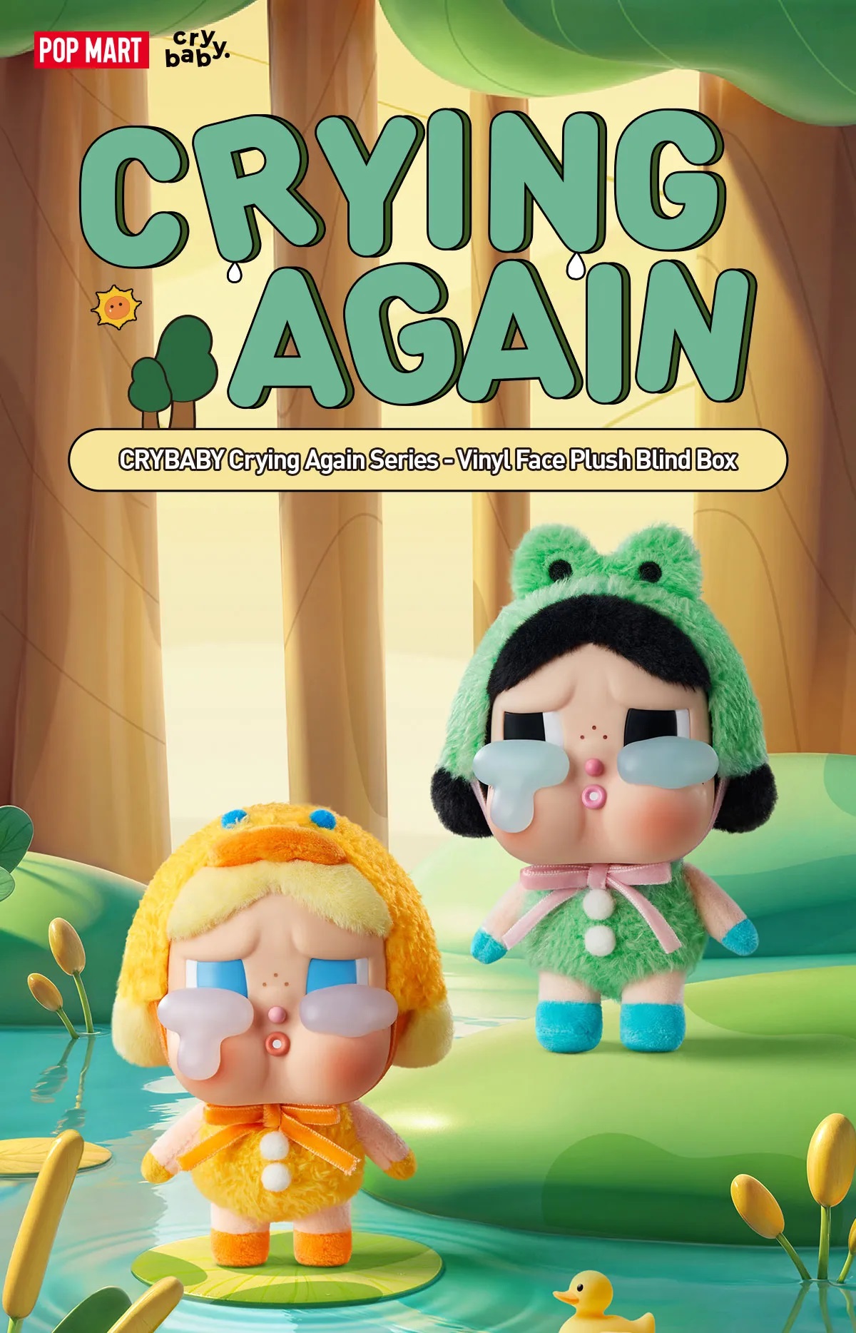 crying again 2点 Original Crying Again Tears Vinyl Face Plush Dolls Blind