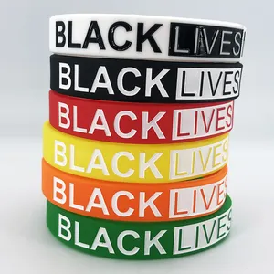 Pulseras de silicona Black Lives Matter, no puedo respirar, las más baratas, en stock