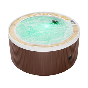 Bañera de Hidromasaje Redonda de Acrílico para Exteriores, Jacuzzi Circular, Jacuzzi de Relajación para 4 Personas, Dimensiones - Product Image 4