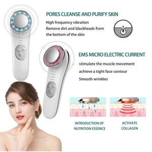Equipo de Belleza para Uso Doméstico, Masajeador Facial y de Cuello 7 en 1 para Limpieza Profunda, Lifting Facial, Alta Frecuencia, Absorción de Crema - Product Image 4