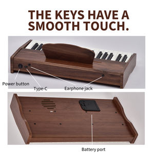 KD-300 Piano Mini edukasi anak-anak, kayu Digital 37 kunci portabel banyak daya, Keyboard elektronik dan Organ elektrik untuk anak-anak - Product Image 5