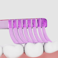 Cepillo de Dientes Mini con Mango de Cristal y Ventosa Inferior de Nuevo Diseño, Cabezal de Cepillo Pequeño para Dientes Sensibles y Ortodoncia