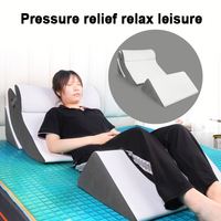 Lot de 4 coussins orthopédiques en mousse à mémoire de forme, anti-bactériens, pour soulager les douleurs dorsales, cervicales et des jambes après une intervention chirurgicale, confortables et tricotés