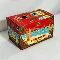 Boîte d'emballage pour bière en papier écologique avec impression personnalisée, 12 paquets de 355 ml, boîte en papier brillant pour l'expédition