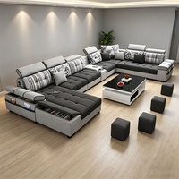 Canapé modulaire en tissu détachable et lavable avec coussins amovibles – Ensemble de canapés combinables, mobilier moderne et confortable