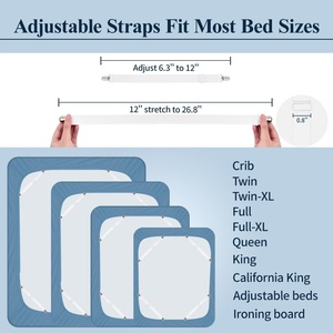 En stock – Approvisionnement transfrontalier – Fixations élastiques réglables pour draps de lit – Serre-draps et sangles robustes pour usage domestique - Product Image 3