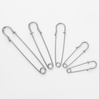 Épingles de sûreté en acier inoxydable argentées de 27 mm, 38 mm, 45 mm, 50 mm pour vêtements, accessoires de couture DIY, outils métalliques RTS JP