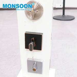 Poignée de porte à mortaise moderne de luxe MONSOON, finition anodisée en aluminium, construction en acier inoxydable/alliage de zinc pour portes - Product Image 1