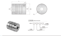 Accouplement à disque flexible en acier inoxydable Spider D20-L25, connecteur de vis à billes, arbre 2000 tr/min pour transmission de puissance, ateliers d'impression