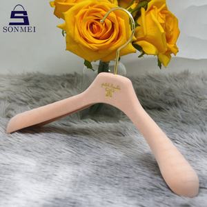 Hot Sale <strong>Mini</strong> Children's Custom Logo Durable Luxury Velvet Kid <strong>Hangers</strong> - Product Image 4