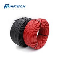 Kabel PV Pntech PV1-F Bersertifikasi TUV 1m 1x6mm² Berkualitas Tinggi Dapat Disesuaikan Warna Hitam dan Merah untuk Inverter Tenaga Surya